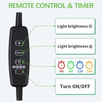 LED Grow Light with Auto Timer and Clip-On Design