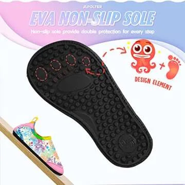 Apolter Baby Boys and Girls Swim Water Shoes Barefoot Aqua Socks Non-Slip for Beach Pool Toddler Kids