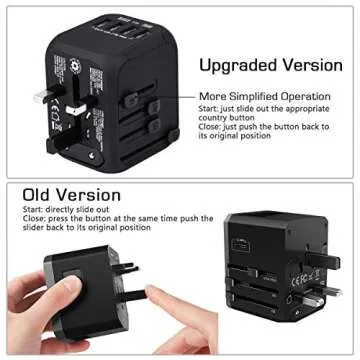 Castries Universal Travel Adapter with 4 USB Ports