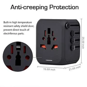 Castries Universal Travel Adapter with 4 USB Ports