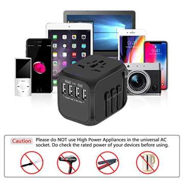 Castries Universal Travel Adapter with 4 USB Ports