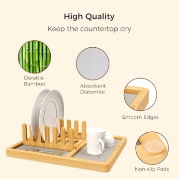 Stylish Wealone Stone Dish Drying Mat for Effortless Kitchen