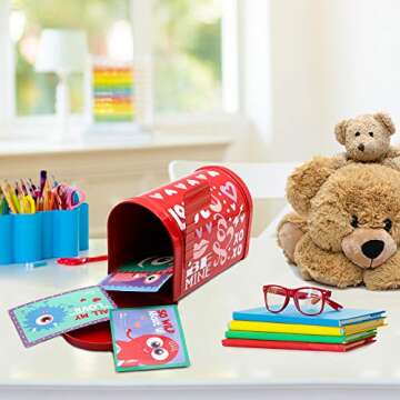 JOYIN 3 Packs Valentine Tin Mailbox for Party Favors, Classroom Prize Supplies, Greeting Cards, Exchange Gifts