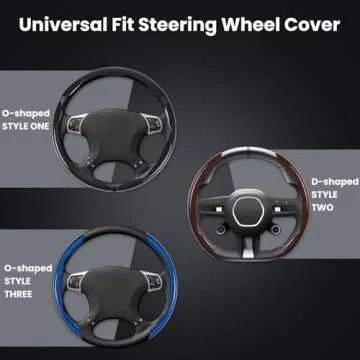 Hiseanllo Carbon Fiber Steering Wheel Cover Set for All Cars