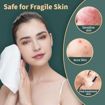 Ourmed Life Disposable Face Towels, Clean Facial Wash Cloth without Lint, Biodegradable Cleansing Dry Wipes, Skincare and Makeup Remover Towels for Sensitive Skin (Unscented, 60 Count, Pack of 1)