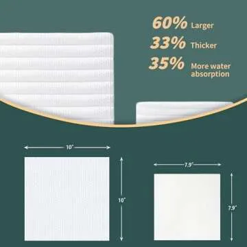 Ourmed Life Disposable Face Towels, Clean Facial Wash Cloth without Lint, Biodegradable Cleansing Dry Wipes, Skincare and Makeup Remover Towels for Sensitive Skin (Unscented, 60 Count, Pack of 1)