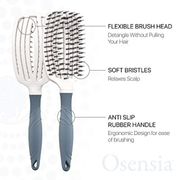 Boar Bristle Detangling Brush for All Hair Types