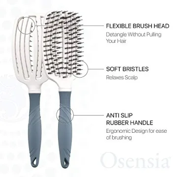 Boar Bristle Detangling Brush for All Hair Types