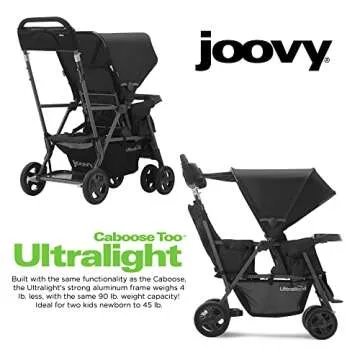 Joovy Caboose Too Ultralight Double Stroller with Adapter