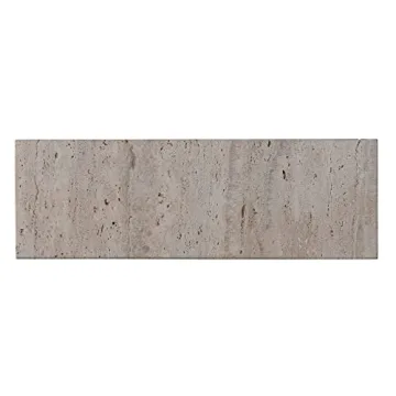 Creative Co-Op Travertine Footed Charcuterie Board Beige