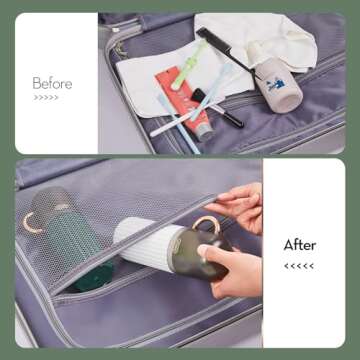 Elivida 2Pcs Travel Toothbrush Case Travel Toothbrush Holder with Cup,Large Container for Toothbrush/Toothpaste/Razor/Comb,Toothbrush Holder with Cover for Home Business School(7.87x2.83 White+Green)