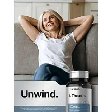 Horbäach L-Theanine | 400mg | 120 Capsules | Non-GMO & Gluten Free