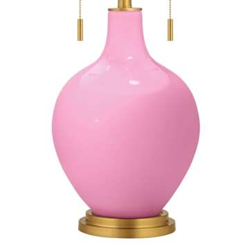 Color + Plus Toby Brass 28" High Candy Pink Table Lamp