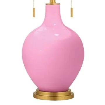 Color + Plus Toby Brass 28" High Candy Pink Table Lamp
