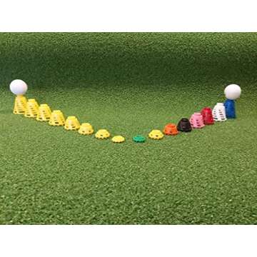BirTee Golf Tees - PRO Speed Version with Enhanced Durability - 8 Pack. Indoor Golf Tees/Golf Simulator Tees/Winter Golf Tees. Bundled with an Exclusive Poker Chip Ball Marker (White)