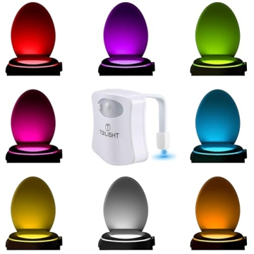 ToiLight The Original Toilet Bowl Night Light. Fun & Useful Bathroom Motion Sensor Tech Gadget. Funn...