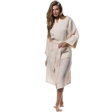 Turquaz Waffle Robe - Lightweight Comfort for All