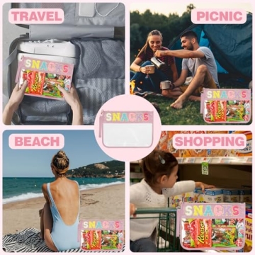 Burskit Clear Zipper Pouch for Snacks and Cosmetics