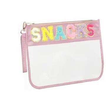 Burskit Clear Zipper Pouch for Snacks and Cosmetics