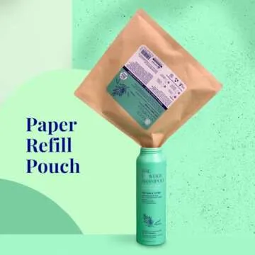 Exfoliating Foaming Powder Shampoo for Dandruff | 20x Washes | Vegan, Eco-Friendly, Tea Tree, Salicylic Acid 0.7 Oz Mini Aluminum Bottle