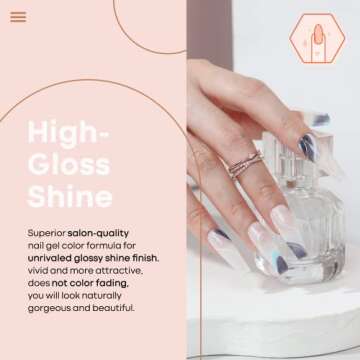 modelones Gel Nail Polish 12PCS Pink White Purple Green Blue Gel Nail Polish Set 2021 Sweet Macaron Nail Gel Set Soak Off Glitter Nail Gel Polish Starter Kit Nail Art with Beauty Gifts Set