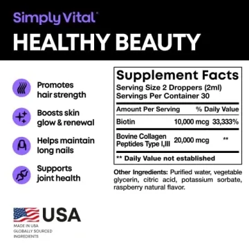 Simply Vital Liquid Biotin & Collagen for Healthy Beauty