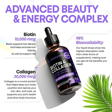 Simply Vital Liquid Biotin & Collagen for Healthy Beauty