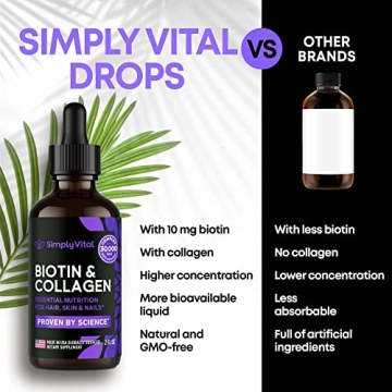 Simply Vital Liquid Biotin & Collagen for Healthy Beauty