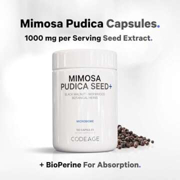 Organic Mimosa Pudica Seed Capsules - Vegan Health Support