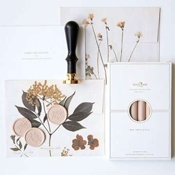 UNIQOOO Mailable Glue Gun Sealing Wax Sticks for Wax Seal Stamp - Nude, Earthy Neutural Tone, Great for Boho Wedding Invitations, Cards Envelopes, Snail Mails, Craft Project, Gift Ideas, Pack of 8