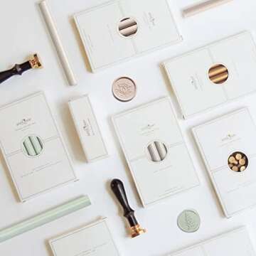 UNIQOOO Mailable Glue Gun Sealing Wax Sticks for Wax Seal Stamp - Nude, Earthy Neutural Tone, Great for Boho Wedding Invitations, Cards Envelopes, Snail Mails, Craft Project, Gift Ideas, Pack of 8