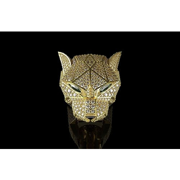 Ssjewel Full Iced Out Panther Ring 14K Gold Plated Jewelry