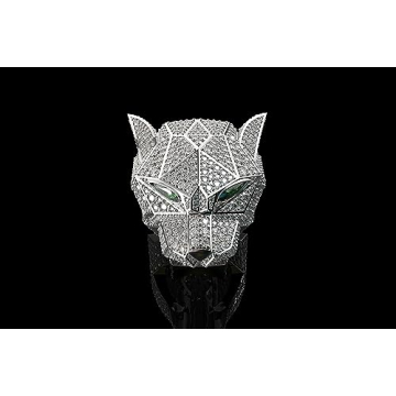 Ssjewel Full Iced Out Panther Ring 14K Gold Plated Jewelry