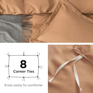 Bedsure King Duvet Cover - Soft Double Brushed Set