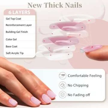 KXAMELIE Orange Almond Press-on Nails for Women