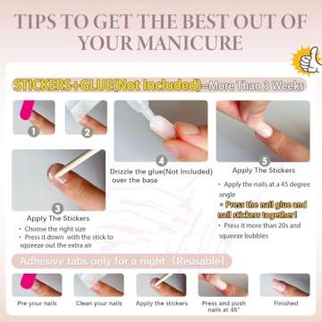 KXAMELIE Orange Almond Press-on Nails for Women