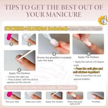 KXAMELIE Orange Almond Press-on Nails for Women