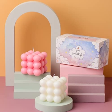 ACITHGL Bubble Cube Soy Wax Candles Stylish Scented Home Decor