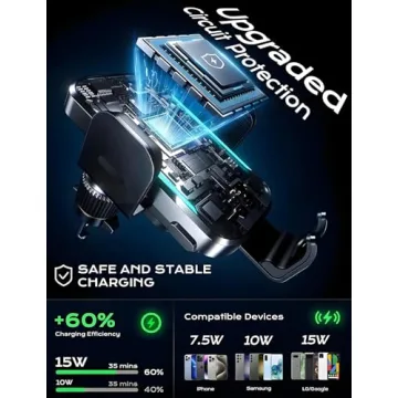 CHGeek 15W Fast Wireless Car Charger for iPhones and Samsung