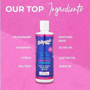 Hollywood Hair Bar Growth Shampoo - Infused with Herbal Supplements, Everyday use, 8oz