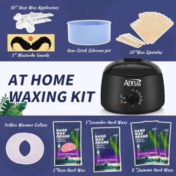 ANRUZ All-in-One Waxing Kit for Easy Hair Removal