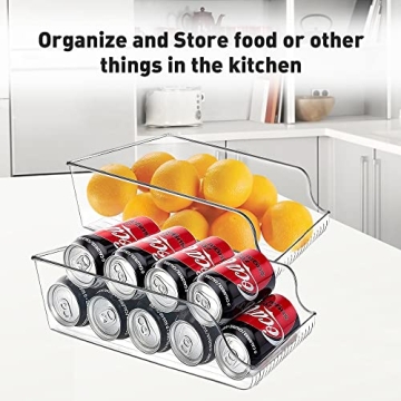 TOPULORS Can Organizer 2 Pack for Fridge Storage Solutions