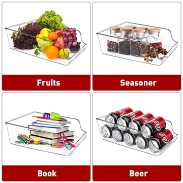 TOPULORS Can Organizer 2 Pack for Fridge Storage Solutions
