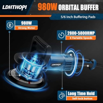 LDHTHOPI Dual Action Polisher - 980W Versatile Buffer