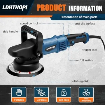 LDHTHOPI Dual Action Polisher - 980W Versatile Buffer
