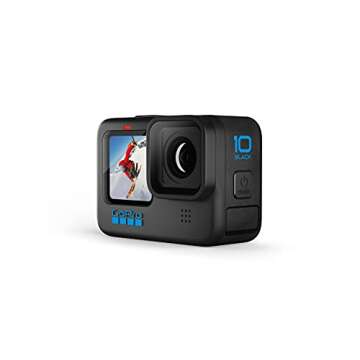 GoPro HERO10 Black Bundle - Includes HERO10 Black Camera, The Handler (Floating Hand Grip), Rechargeable Battery, and Carrying Case