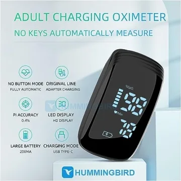 Rechargeable Pulse Oximeter Fingertip for Accurate Health Monitoring
