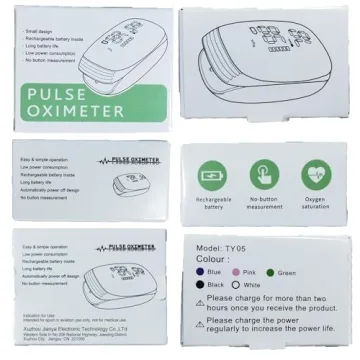 Rechargeable Pulse Oximeter Fingertip for Accurate Health Monitoring