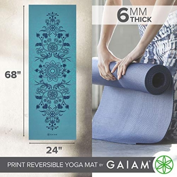 Gaiam Yoga Mat Reversible Extra Thick Non Slip Mat
