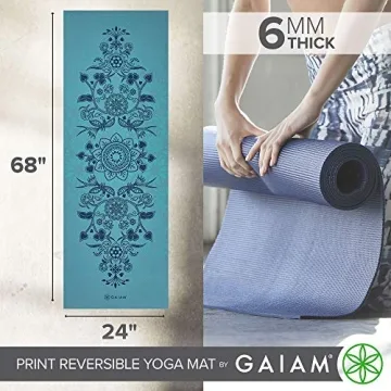 Gaiam Yoga Mat Reversible Extra Thick Non Slip Mat